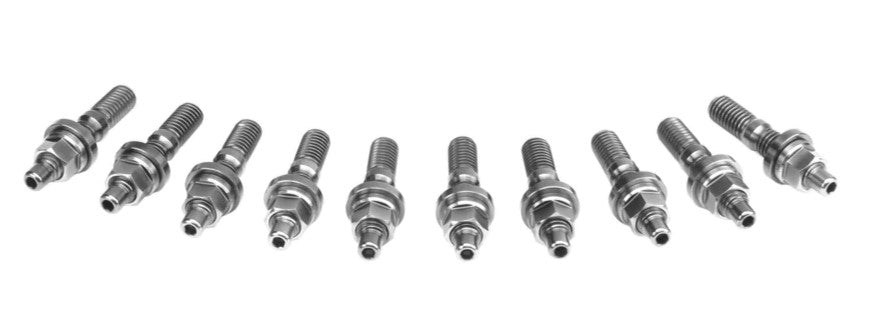 SpeedFactory Racing Titanium Intake/Exhaust Manifold Stud Kit w/ 6-Point Nuts (10 Piece Kit)