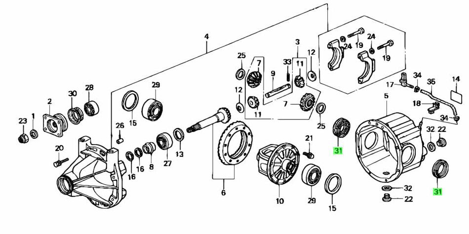 Rear Differential Axle Seals For Honda Wagovan (Sold Each)