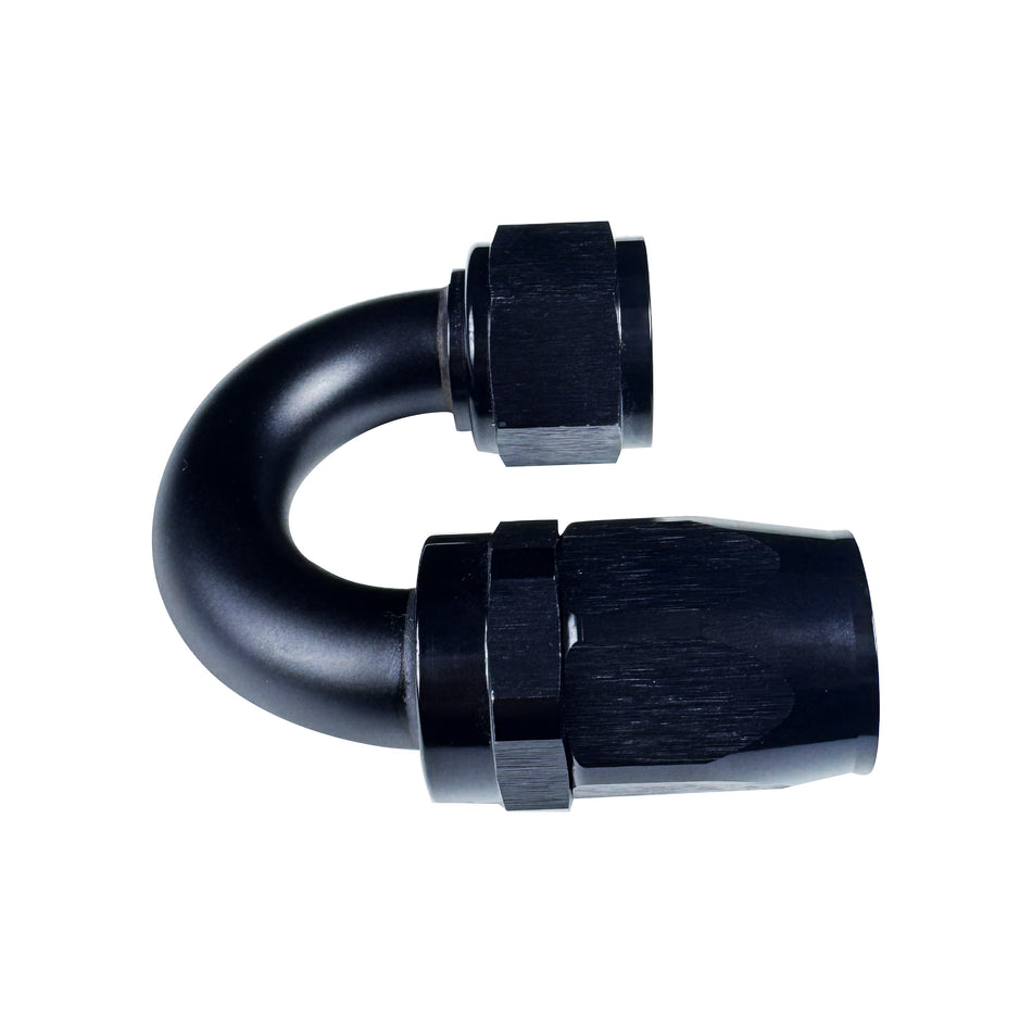 SpeedFactory Racing -12 AN Black Anodized Hose End Fitting - 180 Degree